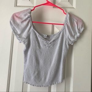 Hollister puff sleeve crop top